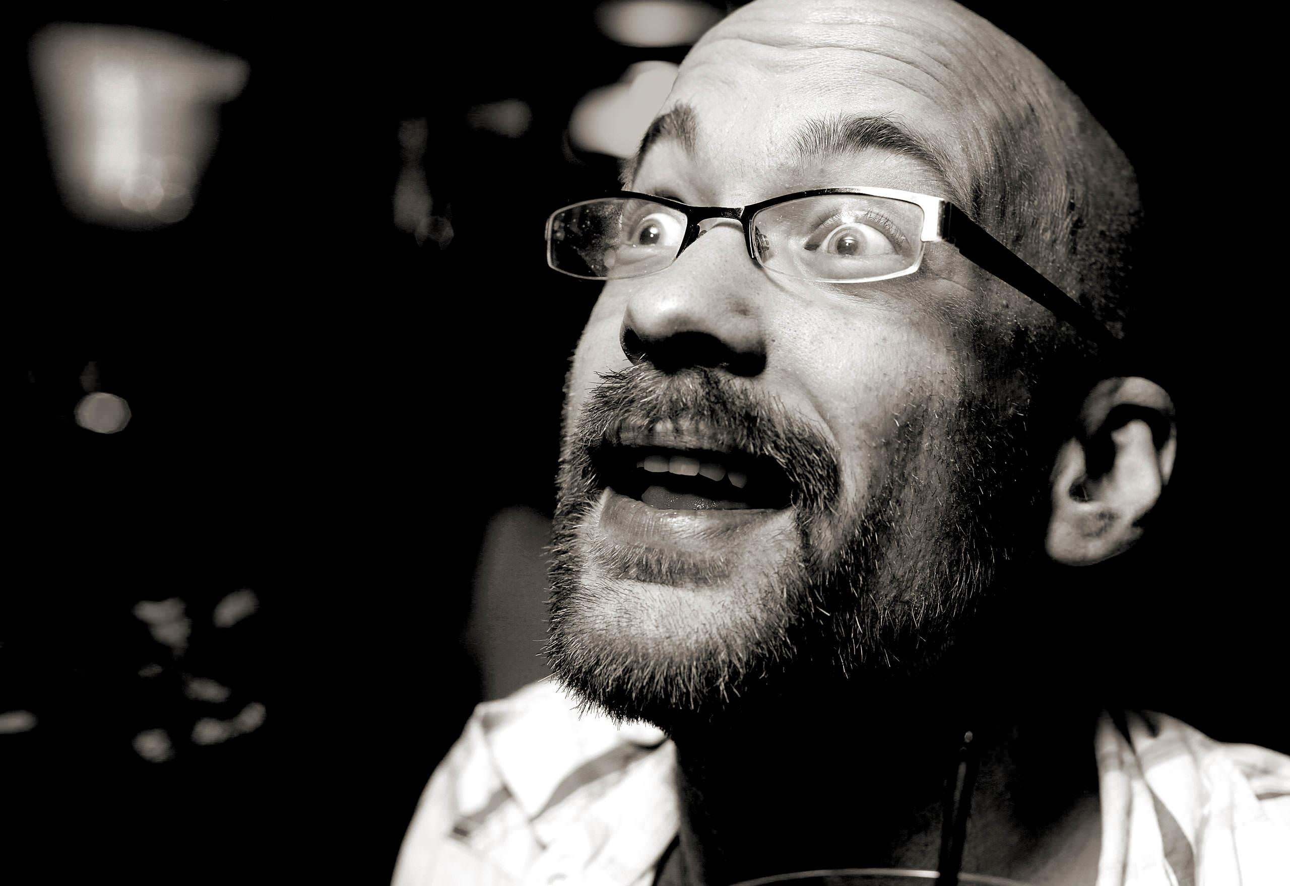 Black-and-white portrait of Michael Veeck