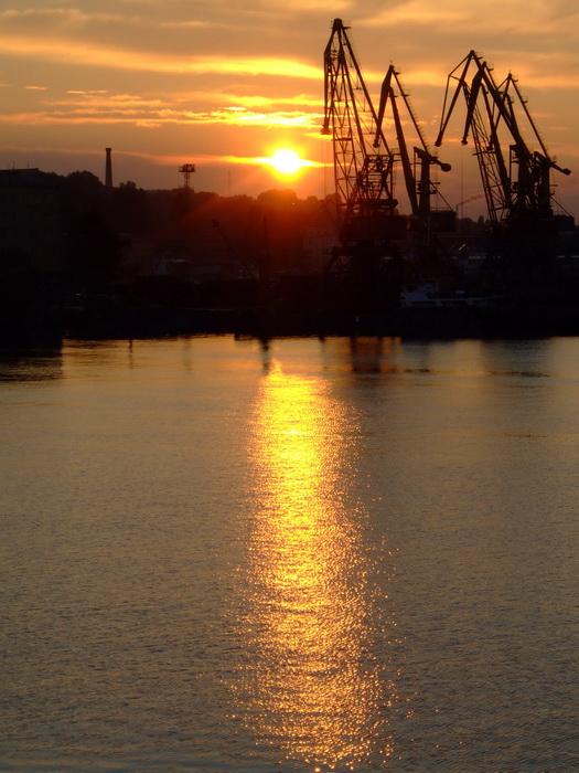 Sunset for Odessas cranes