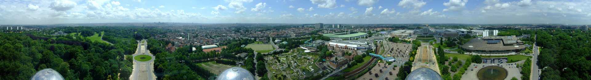 View from the top of the Atomium in Brussels